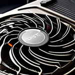 **

A close-up of a dusty graphics card fan and heatsink, with emphasis on the dust accumulation blocking airflow. The overall impression should be neglect and poor cooling.

**