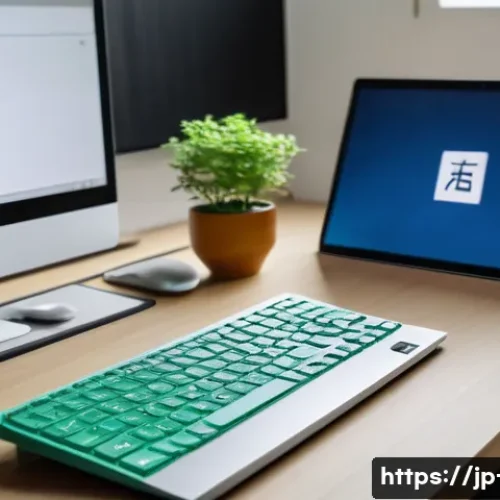 윈도우 업데이트 후 부팅이 안 될 때 대처법 - A modern Japanese home office setting with a young Japanese professional calmly troubleshooting a Wi...