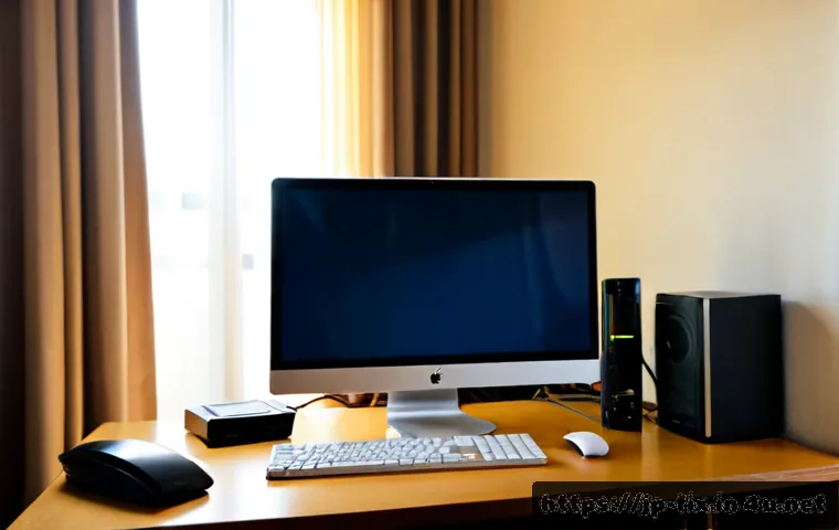 컴퓨터가 느리게 부팅될 때 속도 향상 팁 - Photorealistic modern Japanese home office, an older Japanese adult calmly restarting a clean deskto...